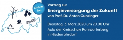 Kraftwerk Schweiz – Vortrag von Prof. Dr. Anton Gunzinger